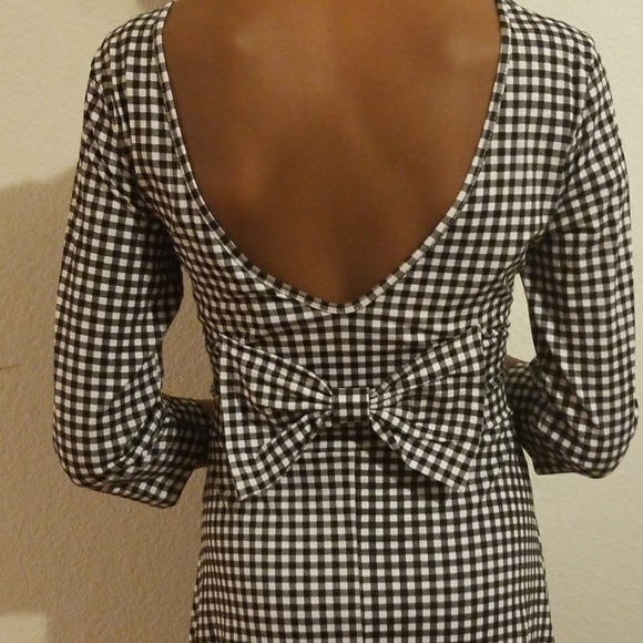 Rue21 Dresses & Skirts - FINAL MARKDOWN Rue21 Black White Gingham Checkered Dress with Back Bow Sz L NWT
